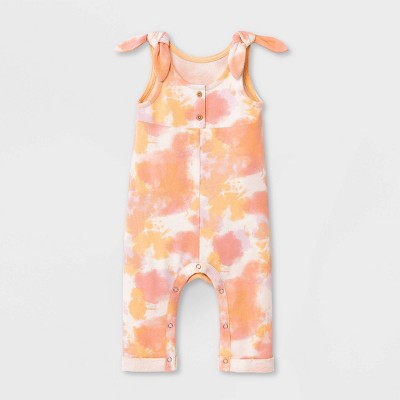 Grayson Mini Baby Girls' Tie-Dye Jumpsuit - Pink 0-3M