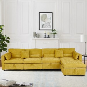 MyDepot Modern Sectional Sofa with Storage Function and 2 Pillows - 1 of 4