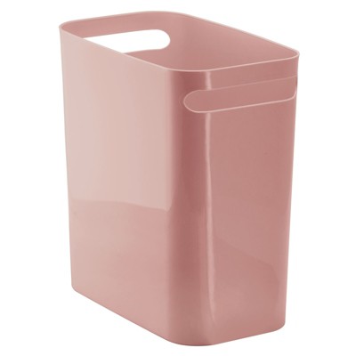 Mdesign Plastic 2.25 Gallon Slim Trash Can Garbage Wastebasket Bin, Black :  Target