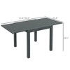 Resenkos Patio Dining Tables,Patio Tables,Expandable Patio Table, Outdoor Dining Table for 4-6 with Aluminum Frame, Gray - 3 of 4