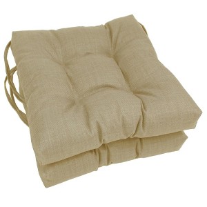Blazing Needles,16-inch Spun Polyester Solid Outdoor Square Tufted Chair Cushion - 1 of 1