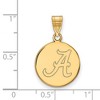 Black Bow Jewelry 14k Yellow Gold Plated Sterling Silver Alabama Crimson Tide NCAA Medium Pendant - 2 of 3