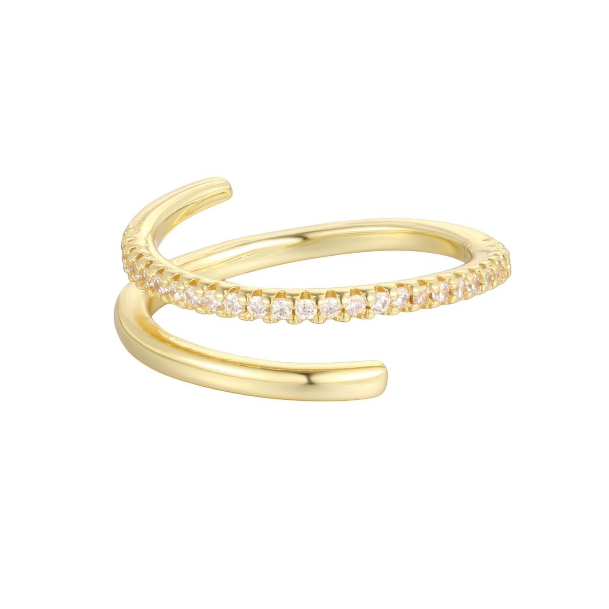 Adornia 14k Gold Plated CZ Wrap Band