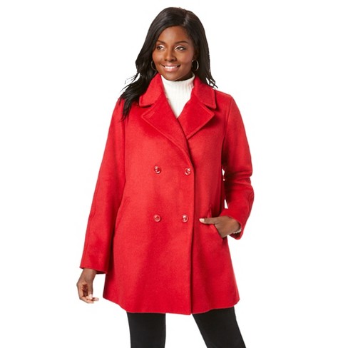 Agnes Orinda Women's Plus Size Notched Lapel Single Breasted Winter Long  Pea Coat : Target