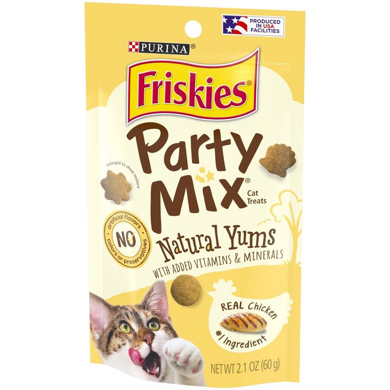 Purina Friskies Party Mix Chicken Natural Yums Crunchy Cat Treats, 4 of 11