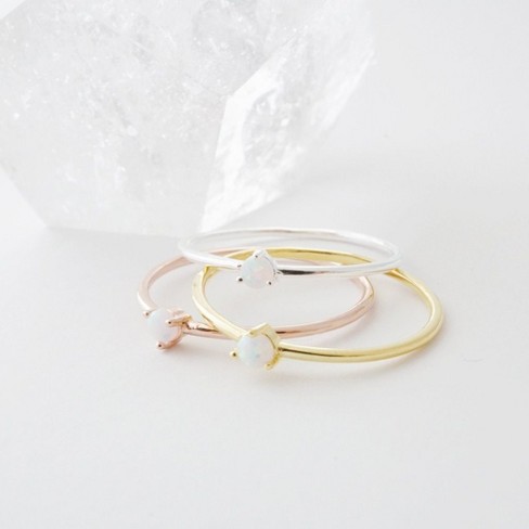 Opal Orb Ring in Gold, Rose Gold, Silver - Honeycat - image 1 of 4