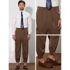 Lars Amadeus Men's Double Pleated Zipper Leg Tapered Formal Dress Pants - 4 of 4
