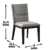 Padded Side Chair (Set of 2) with Upholstered Camel Linen Fabric ¨C Hardwood Construction for Living Room - 2 of 4