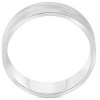 Pompeii3 Mens 10k White Gold 6mm Band High Polished Concave Groove Accent Wedding Ring - 2 of 3