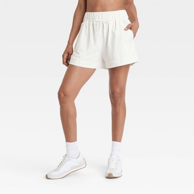 Women's Active Light High-Rise Wide Leg Lifestyle Shorts 3.5" - All In Motion™ Cream L