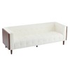 Christopher Knight Home Stella Contemporary 89.75" Fabric/Boucle Tufted 3 Seater Sofa Beige/Boucle - 4 of 4