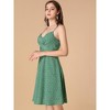 Allegra K Women's Floral Twist Front Knee Length Summer Adjustable Strap Sundresses - 4 of 4