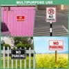 Unique Bargains Aluminum Reflective Durable Waterproof NO Parking Sign with P - 4 of 4