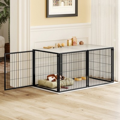 Dog Kennel with Enclosed Top and Secure Door Lock, High-Quality Iron Pet Cage for Small and Medium-Sized Dogs – The Pop Home