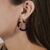 SHINE by Sterling Forever 1.25" Circle Resin Stud Drop Earrings - 2 of 4
