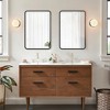 Wooakway Recessed or Wall Mount Medicine Cabinet 16 x 24 Inch Bathroom Mirror Cabinet with HD Mirror, Black - 2 of 4