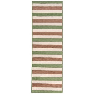 Colonial Mills Stripe It - Moss-stone 2 ft.x7 ft. Runner (Rectangle) Rug Indoor/Outdoor 100% Polypropylene - 1 of 3