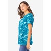 Roaman's Women's Plus Size Ultimate Swing Tee With Keyhole Back - 4 of 4