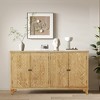 Dexmalle 59" Brown Accent Cabinet with 4 Doors - 3 of 4