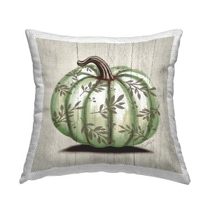 Stupell Industries Green Autumnal Pumpkin Botanical Leaf Pattern - 1 of 3