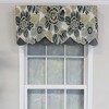 RLF Home Verona Petticoat Modern Premium Design Printed Valance 3" Rod Pocket 50" x 15" Blue/Gray - 2 of 4