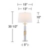 Vienna Full Spectrum Alfred 30 1/2" High Soft Brass and Crystal Column Table Lamp - 4 of 4