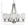 Toltec Lighting Uptowne 5 - Light Chandelier in  Aged Silver with 5" Black Fusion Shade - 2 of 2