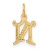 Black Bow Jewelry 14k Yellow Gold, Isabelle Collection, Mini Letter N Initial Charm - 3 of 4