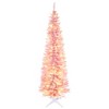 HOMCOM 6' Tall Pre-Lit Slim Noble Fir Artificial Christmas Tree with Realistic Branches, 200 Warm White LED Lights and 390 Tips - 4 of 4