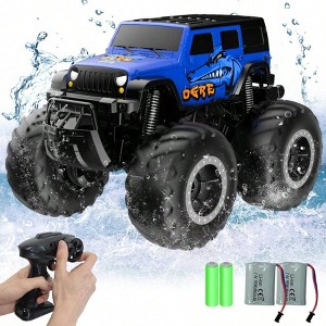 Amphibious RC Car 2.4GHz 1:16 All Terrain Off-Road RC Car Waterproof RC Monster Truck Pool Toys Remote Control Boat - 1 of 4
