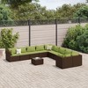 vidaXL Patio Sofa Set Set of 10 Brown PE rattan Large Modular - 2 of 4