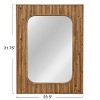 Storied Home Natural Rattan Framed Wall Mirror - 2 of 4