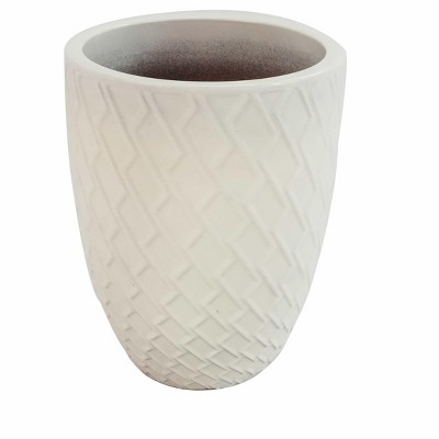 SpassWay 17" Dia Outdoor Indoor Ceramic Planter Pot Decorative Planter with Drainage Hole Patio Flower Pot