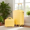 Ridstar 2-Piece ABS Material Luggage Set with Wheels & Combination Lock-Yellow - 3 of 4