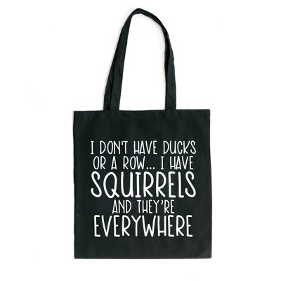 City Creek Prints I Don't Have Ducks Canvas Tote Bag - 15x16 - Black