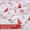 Christmas Cotton Flannel Bed Sheets, 4 Piece Snowflake Bedding Set, 16 Inch Deep Pocket Sheet Set, All Seasons Breathable & Soft, Warm & Cozy - 3 of 4