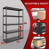 Atlas Shelving 5-Tier 36"x18"x72" 4000lbs Steel Boltless Shelving with laminate Deck Dark Gray - 4 of 4