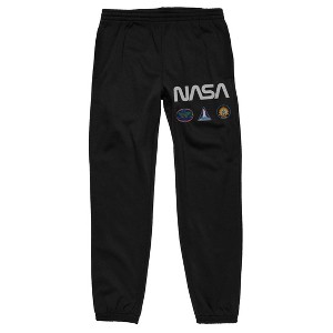 NASA Space Shuttle Logo Men's Black Jogger Pants - 1 of 3