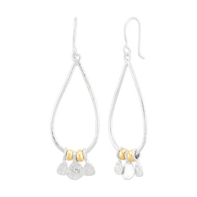 Silpada 'Golden Tears' Sterling Silver with 14K Yellow Gold Plating Drop Earrings