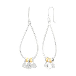 Silpada 'Golden Tears' Sterling Silver with 14K Yellow Gold Plating Drop Earrings - 1 of 4