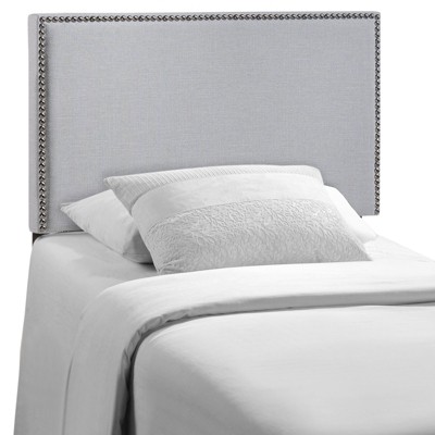 Twin Region Nailhead Upholstered Headboard Sky Gray - Modway : Target