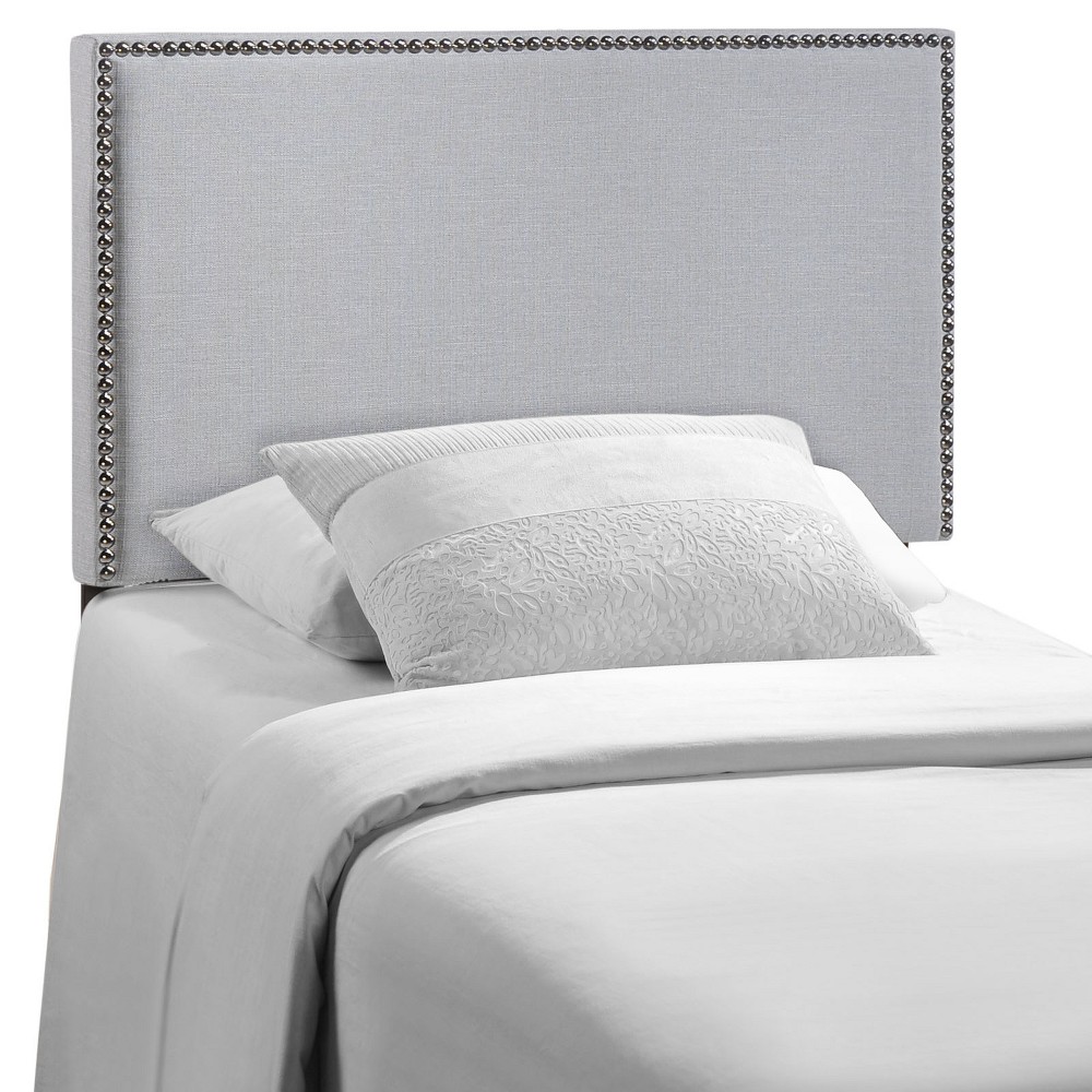 Photos - Bed Frame Modway Twin Region Nailhead Upholstered Headboard Sky Gray  