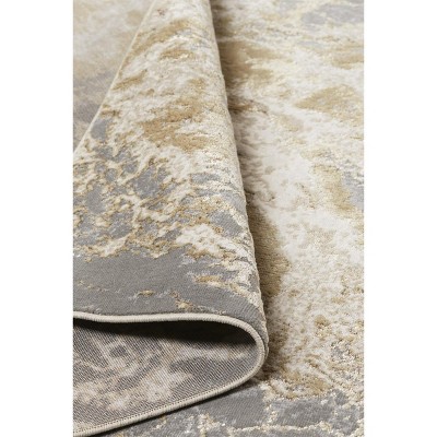Aura Beige and Gray Abstract Rectangular Area Rug