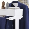 Kings Brand White Wooden Valet Stand – Freestanding Clothes Organizer, Garment Rack, Coat Hanger, Shoe Shelf & Accessory Storage - 4 of 4