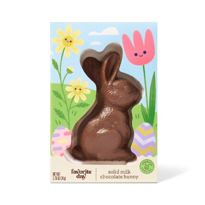 Spring Easter Medium Solid Milk Chocolate Bunny - 2.75oz - Favorite Day™