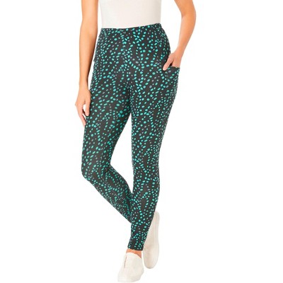 Woman Within Plus Size Pocket Capri Legging