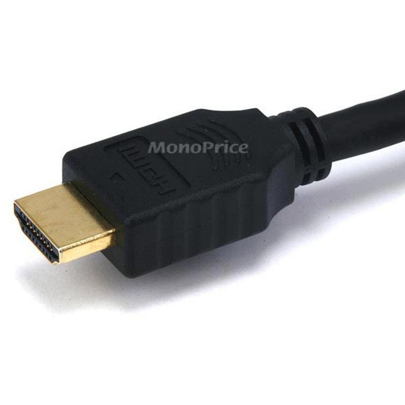 Monoprice Video Cable - 6 Feet - Black | 28AWG HDMI to M1-D Ferrite cores, 2 of 4