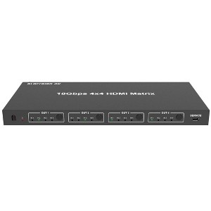 Monoprice Blackbird 4K 4x4 HDMI Matrix, 18G, 4K@60Hz, YCbCr 4:4:4, EDID, 4K to 1080p Downscaler, IR, HDR, HDR10, HDR10+ - 1 of 4