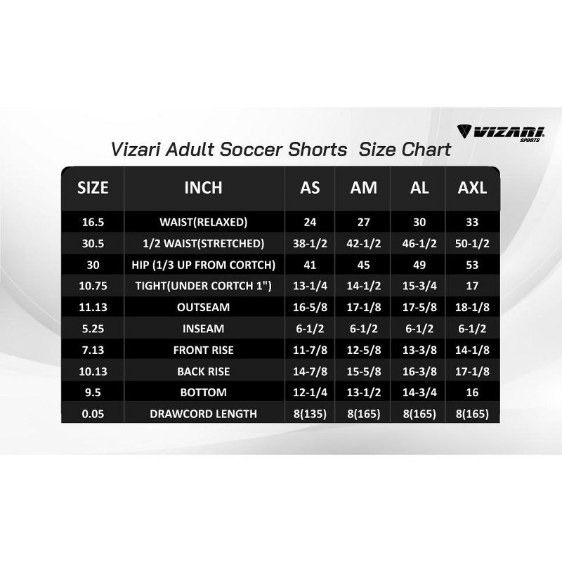 Vizari Men's Dynamo Shorts for Players, Classic Drawstring, Multiple Colors for Teens and Adults, 2 of 3
