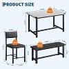 Dining Table Set for 4, Kitchen Table with 2 Upholstered Chairs and Bench, Kitchen Dining Room Set for Small Space, Apartment, Home, Kitchen - 2 of 4